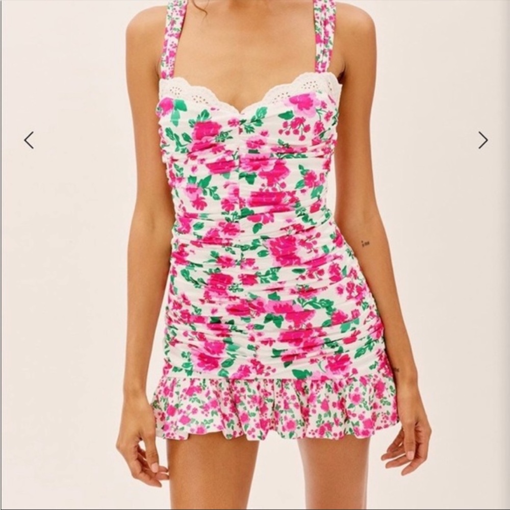 For Love and Lemons Petal Tank Dress Carnation